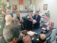 Türkmenoğlu’ndan yeni ilçe başkanlarına “hayırlı olsun” ziyareti